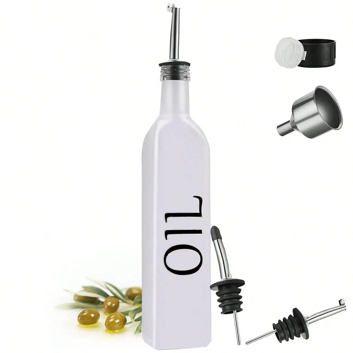 Olive Oil Dispensing Bottles, Kitchen Oil Dispensing Bottles, Oil And Vinegar Dispenser Set, Suitable For Kitchens, Cooking Oil Dispensers, UV Protection For Oil Products From Deterioration(Black Or White).