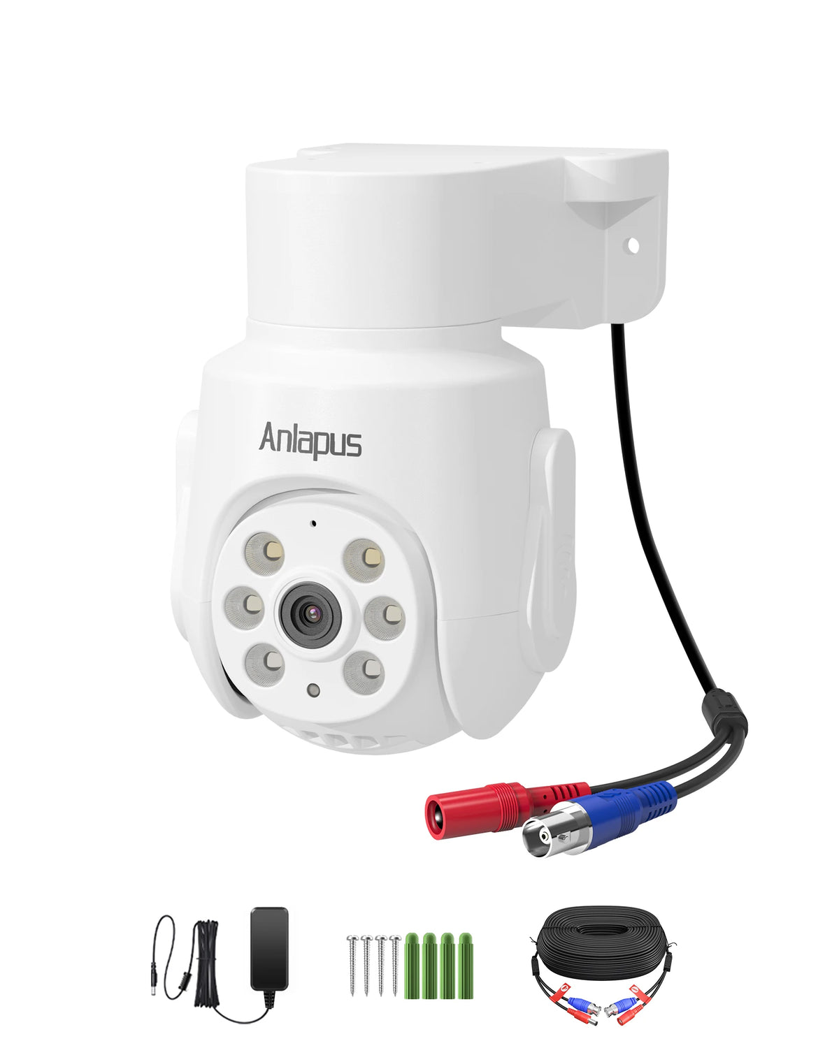 Anlapus 1080P Pan Tilt Wired Security Cameras 2MP Outdoor Indoor Home CCTV Camera Audio Monitoring Only Work with Anlapus 2MP/5MP/4K DVR Surveillance System