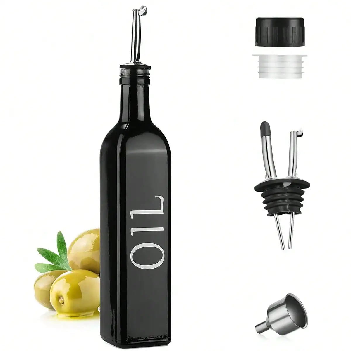 Olive Oil Dispensing Bottles, Kitchen Oil Dispensing Bottles, Oil And Vinegar Dispenser Set, Suitable For Kitchens, Cooking Oil Dispensers, UV Protection For Oil Products From Deterioration(Black Or White).