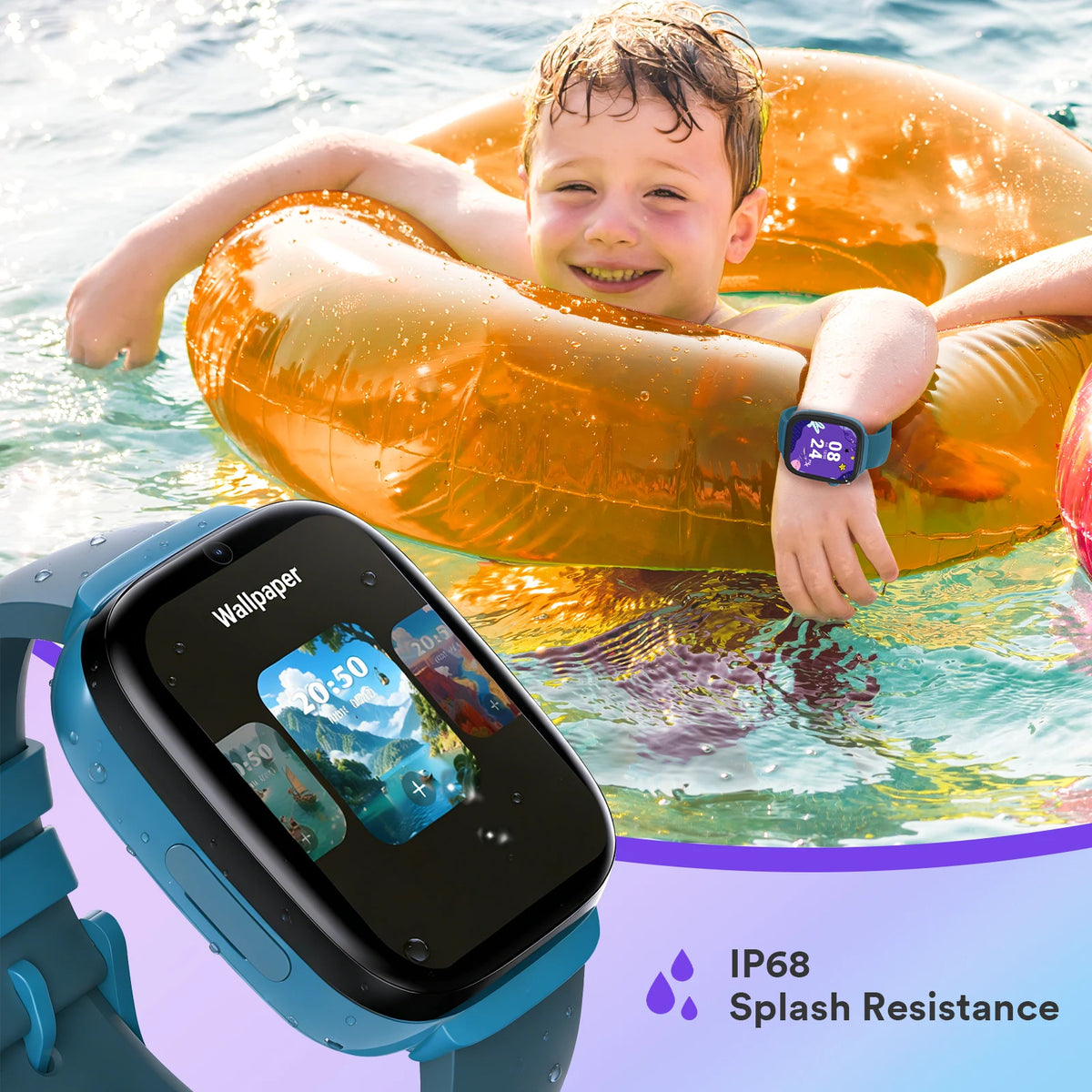 4G Kids Smartwatch with SIM GPS Two Way Call Video SOS Child Gift Parental Controls Waterproof Birthday Gift for Boys and Girls
