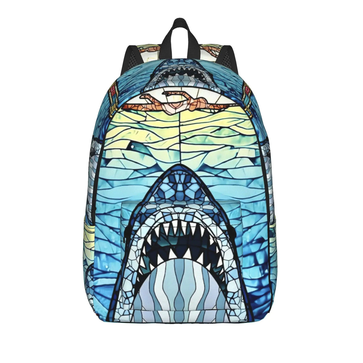 Jaw-Shark Classic Film Amity Island Backpack  Women Men Polyester Workout Backpacks Print Stylish School Bags Rucksack