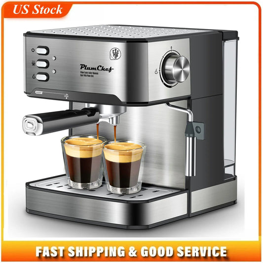 20 Bar Espresso Machine With Milk Frother Compact Professional