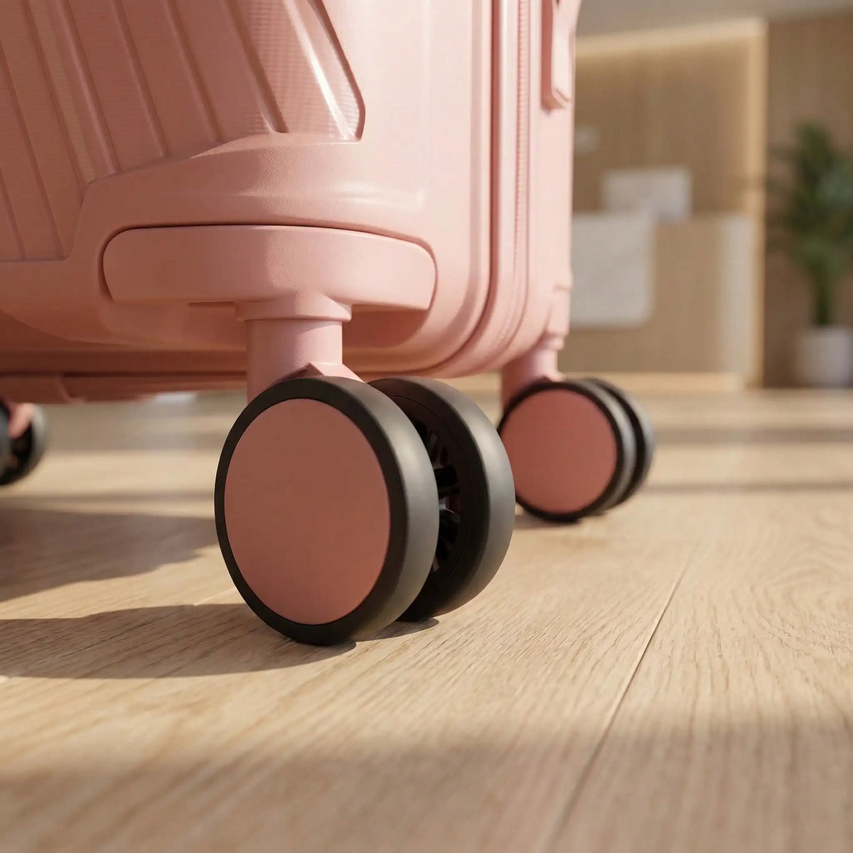 Arrow-Shaped 20-Inch PP Carry-On Suitcase With TSA Lock And Matching Color Swivel Silent Wheels. Available In Four Colors.