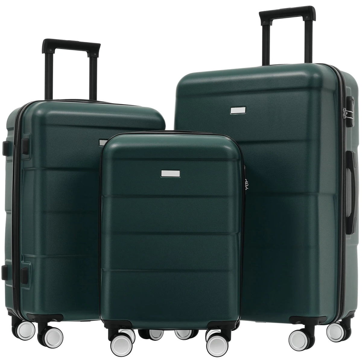 3 Piece Luggage Set Hard Shell Suitcases with Wheels, Antique White Durable Carry on Luggage with Lock, Rolling Checked Travel Suitcase for Women & Men, Lightweight Suit Case for Travel
