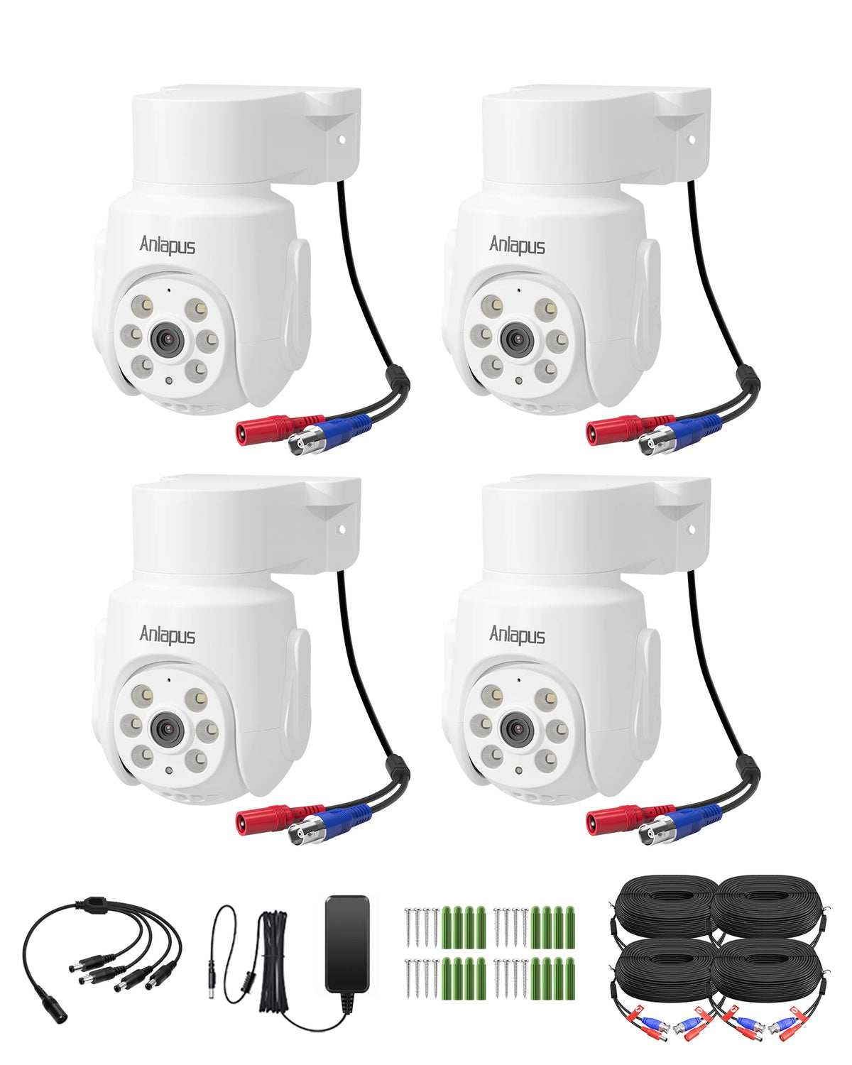Anlapus 1080P Pan Tilt Wired Security Cameras 2MP Outdoor Indoor Home CCTV Camera Audio Monitoring Only Work with Anlapus 2MP/5MP/4K DVR Surveillance System