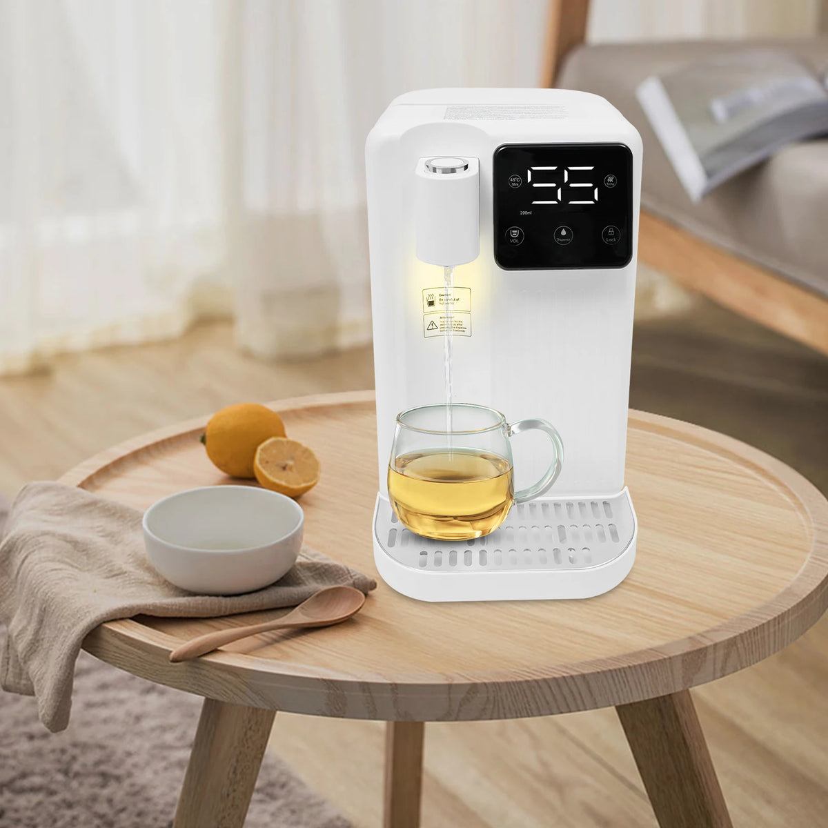 Instant Hot Water Dispenser With LED Display And Overheat Protection