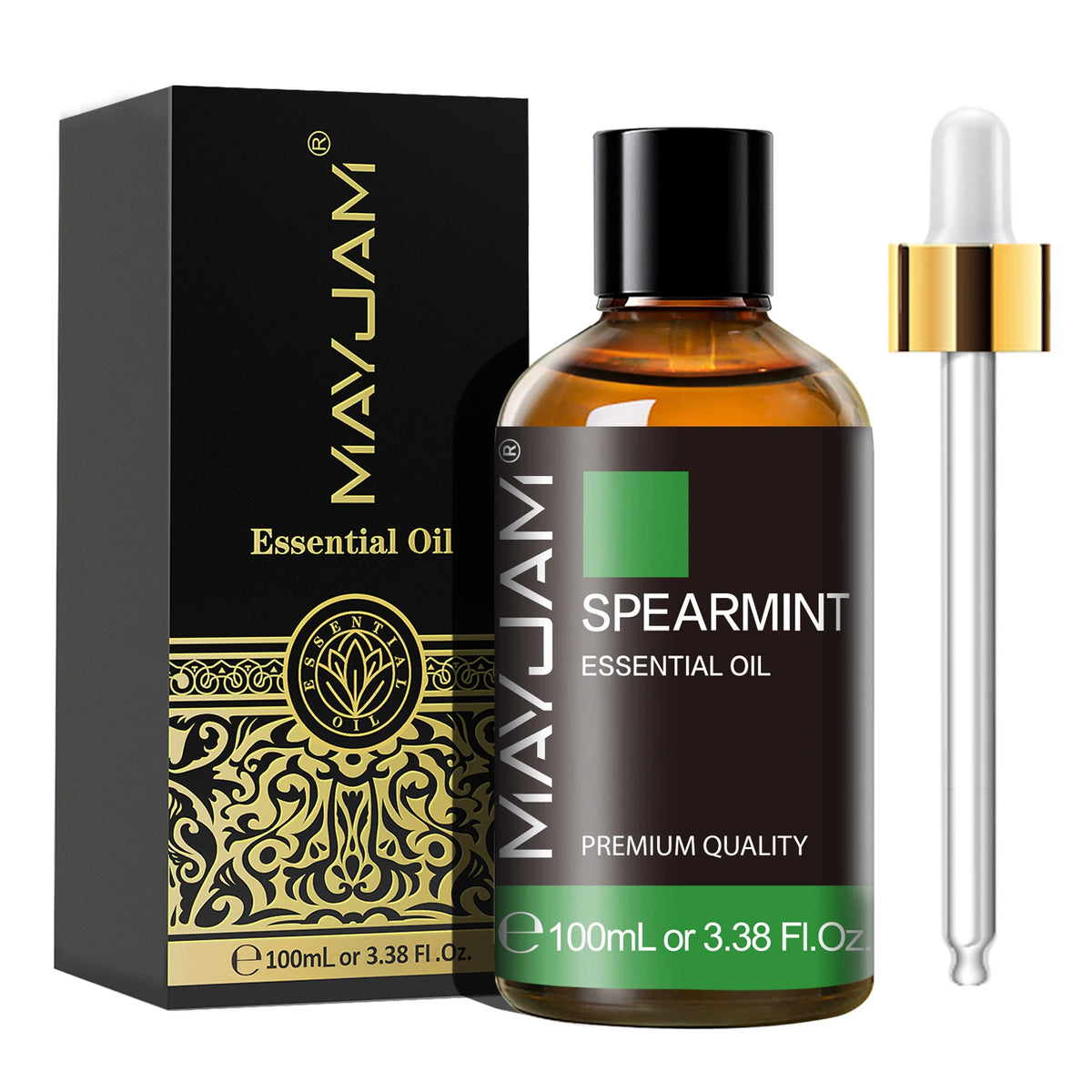 MAYJAM 100ML Natural Essentials Oils for Aromatherapy, Making Fragrance Soap and Candle, Massage and Skin Care & Hair Care-3.38 Fl Oz Pure Lavender Sandalwood Citronella Helichrysum Lemon Eucalyptus Oregano Spearmint Sweet Or