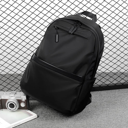 Men's casual business backpack, large capacity computer bag, waterproof fabric, suitable for daily commuting, school, travel