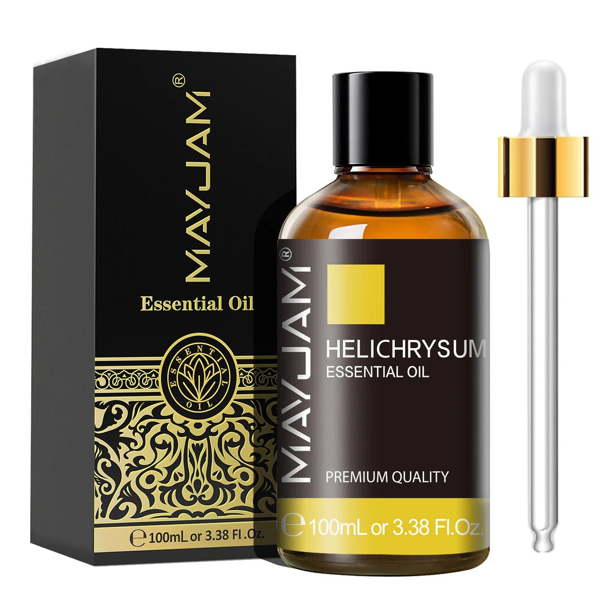 MAYJAM 100ML Natural Essentials Oils for Aromatherapy, Making Fragrance Soap and Candle, Massage and Skin Care & Hair Care-3.38 Fl Oz Pure Lavender Sandalwood Citronella Helichrysum Lemon Eucalyptus Oregano Spearmint Sweet Or