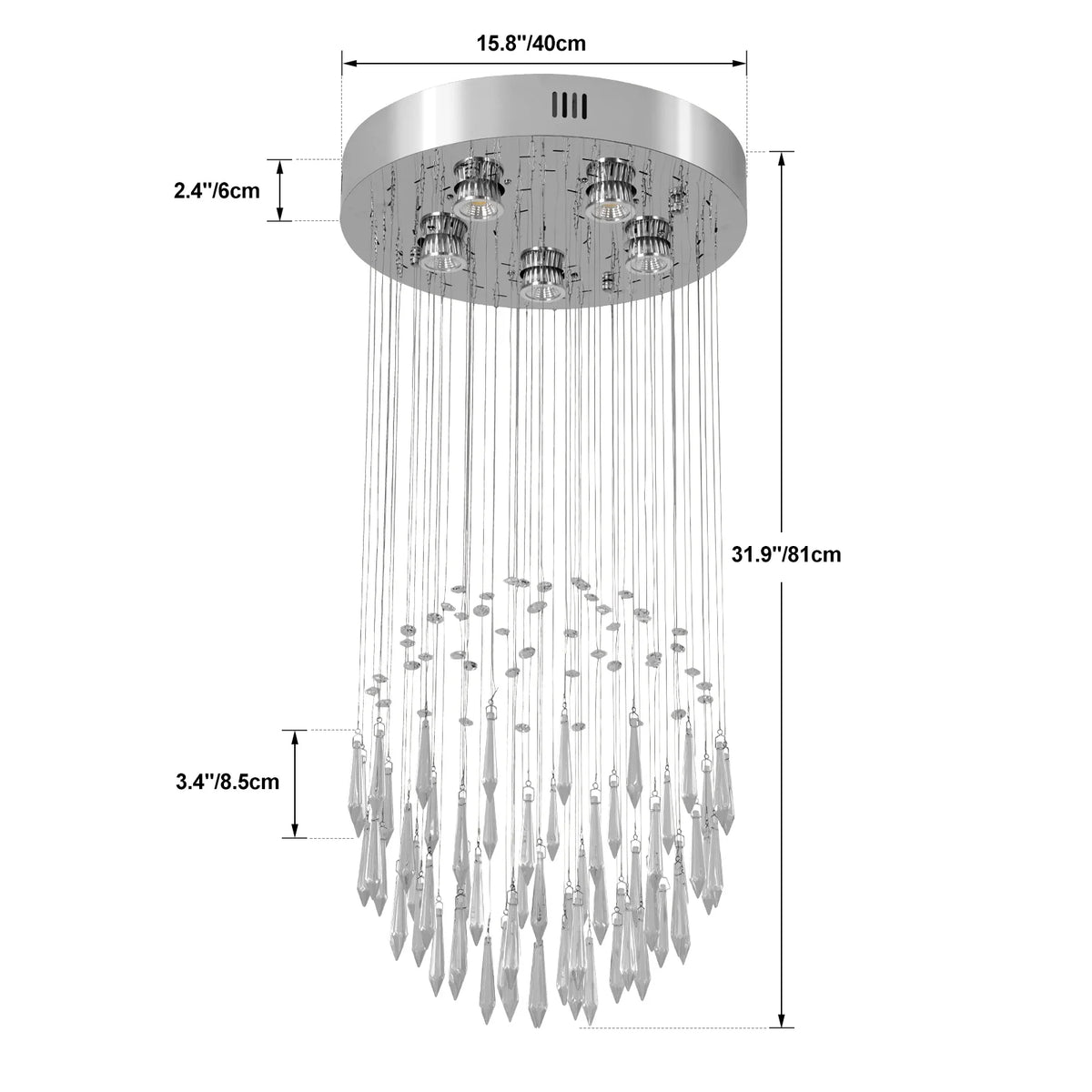 GreeLustr Crystal Ceiling Chandelier Luxury Home Decor Living Room Bedroom  Pendant Lights Lustre Lighting Fixture Ceiling Lamps