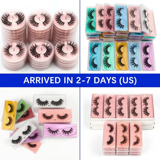 Wholesale 3D Mink Lashes Eyelashes 10/50/100 PCS Natural Soft Eyelash Extension Maquiagem False Cilios Makeup Faux Cils In Bulk