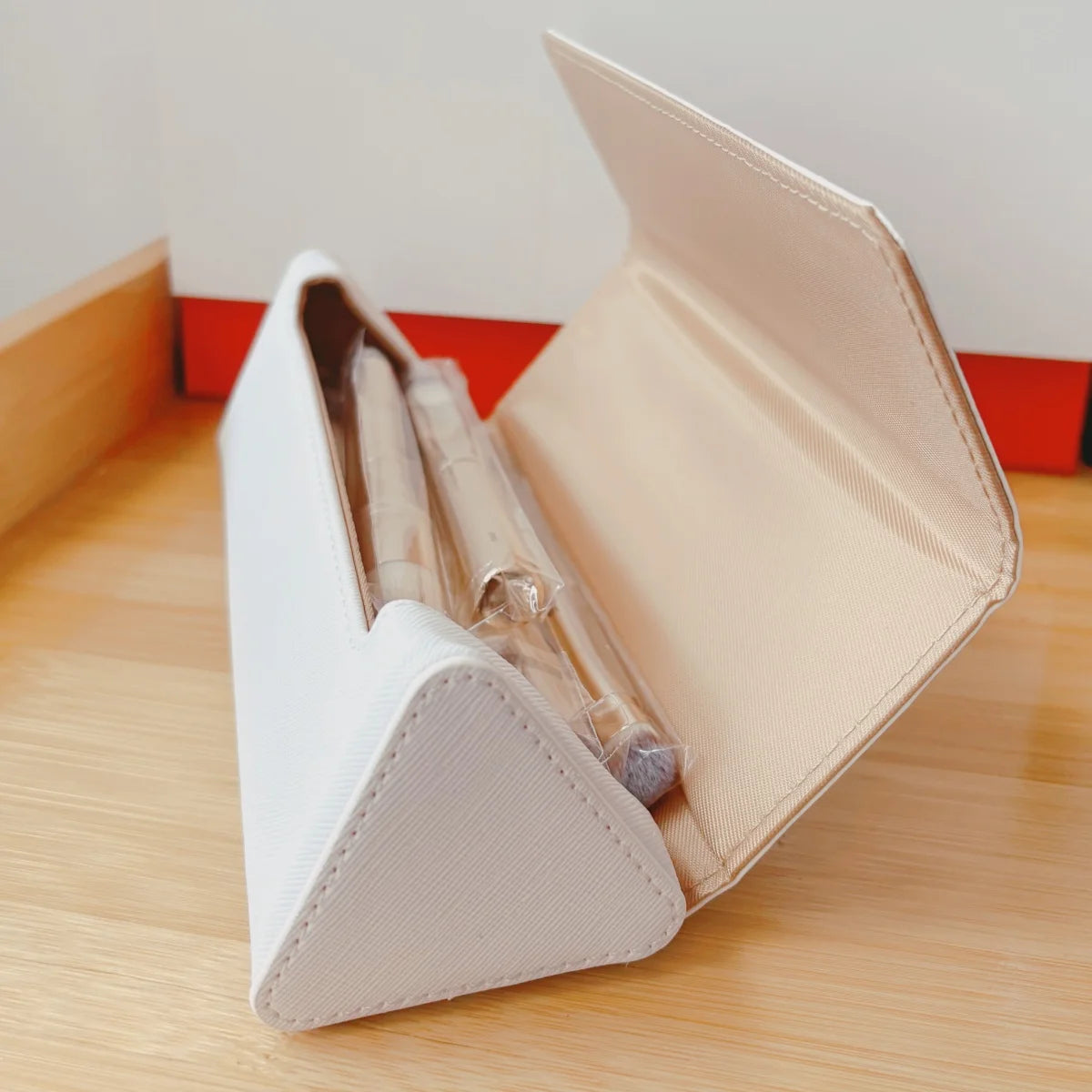 Face and Eye Travel Brush Set Gold High Quality Synthetic Hair Makeup Brushes Set with Pouch Box