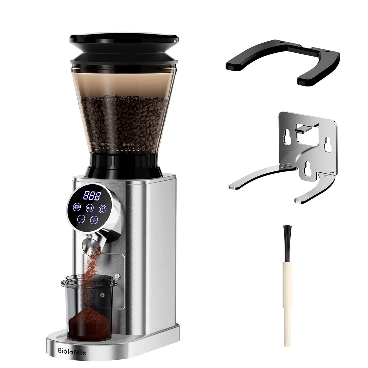 Biolomix Electric Conical Burr Coffee Grinder With 48 Settings
