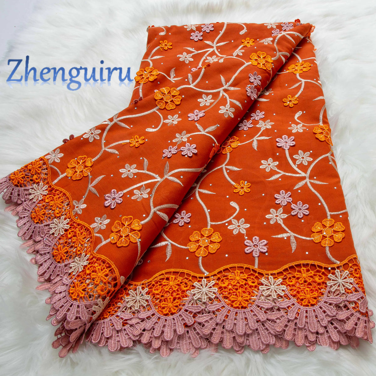 African Cotton Lace Fabric 2026 Swiss Voile Lace Elegant Nigerian 3D Embroidery Cotton Lace 5 Yards for Women Dresses Sew 4717