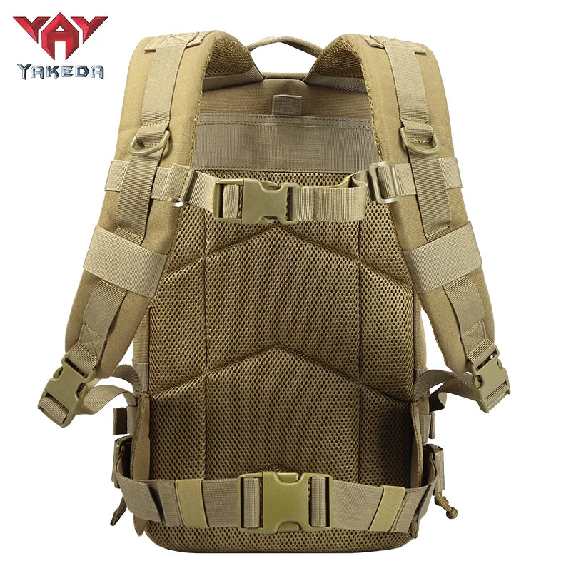 YAKEDA Tactical Backpack Large Capacity Molle Military Backpack Waterproof Assault Pack Outdoor Hiking Traveling Rucksack