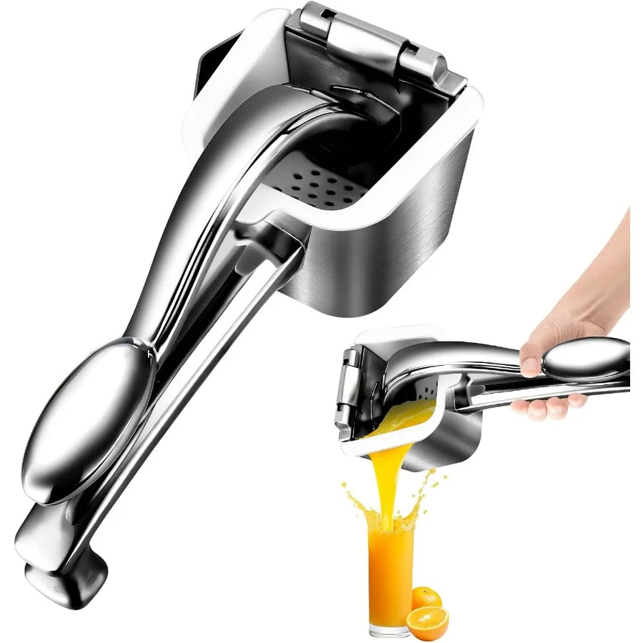 Stainless Steel Citrus Juicer Press Manual Handheld Lemon Orange Pomegranate Squeezer with NonSlip Grip Rustproof Dishwasher Sa
