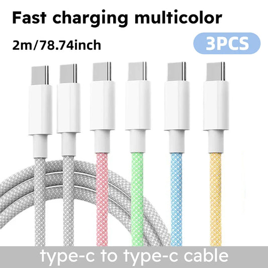 Jogrytece Fast Charging Nylon Braided Type C Cable