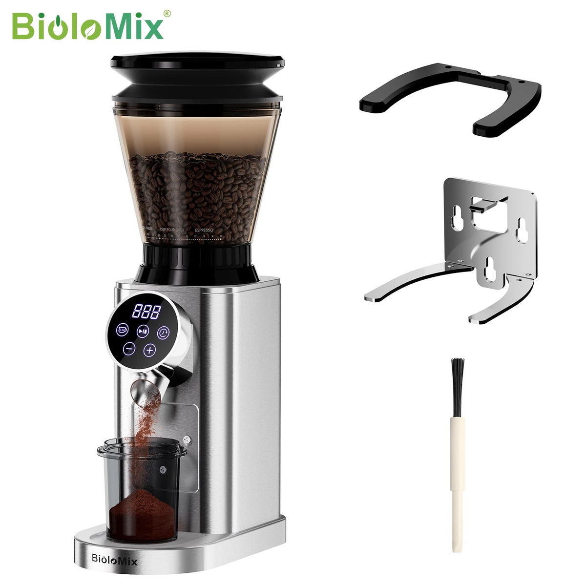 Biolomix Electric Conical Burr Coffee Grinder With 48 Settings