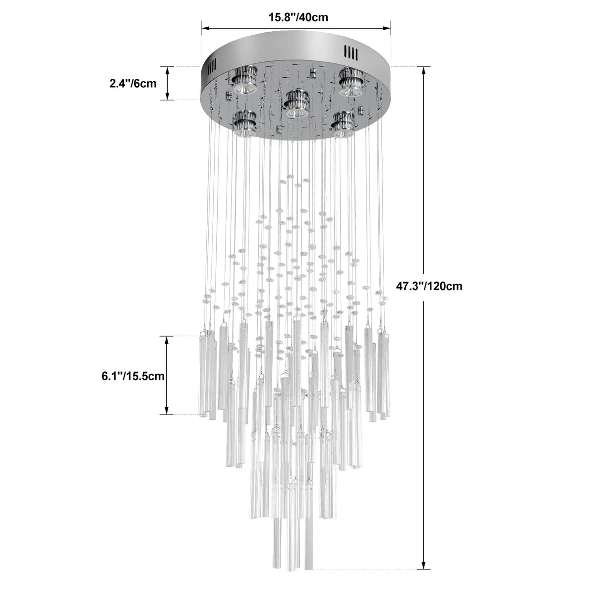 GreeLustr Crystal Ceiling Chandelier Luxury Home Decor Living Room Bedroom  Pendant Lights Lustre Lighting Fixture Ceiling Lamps