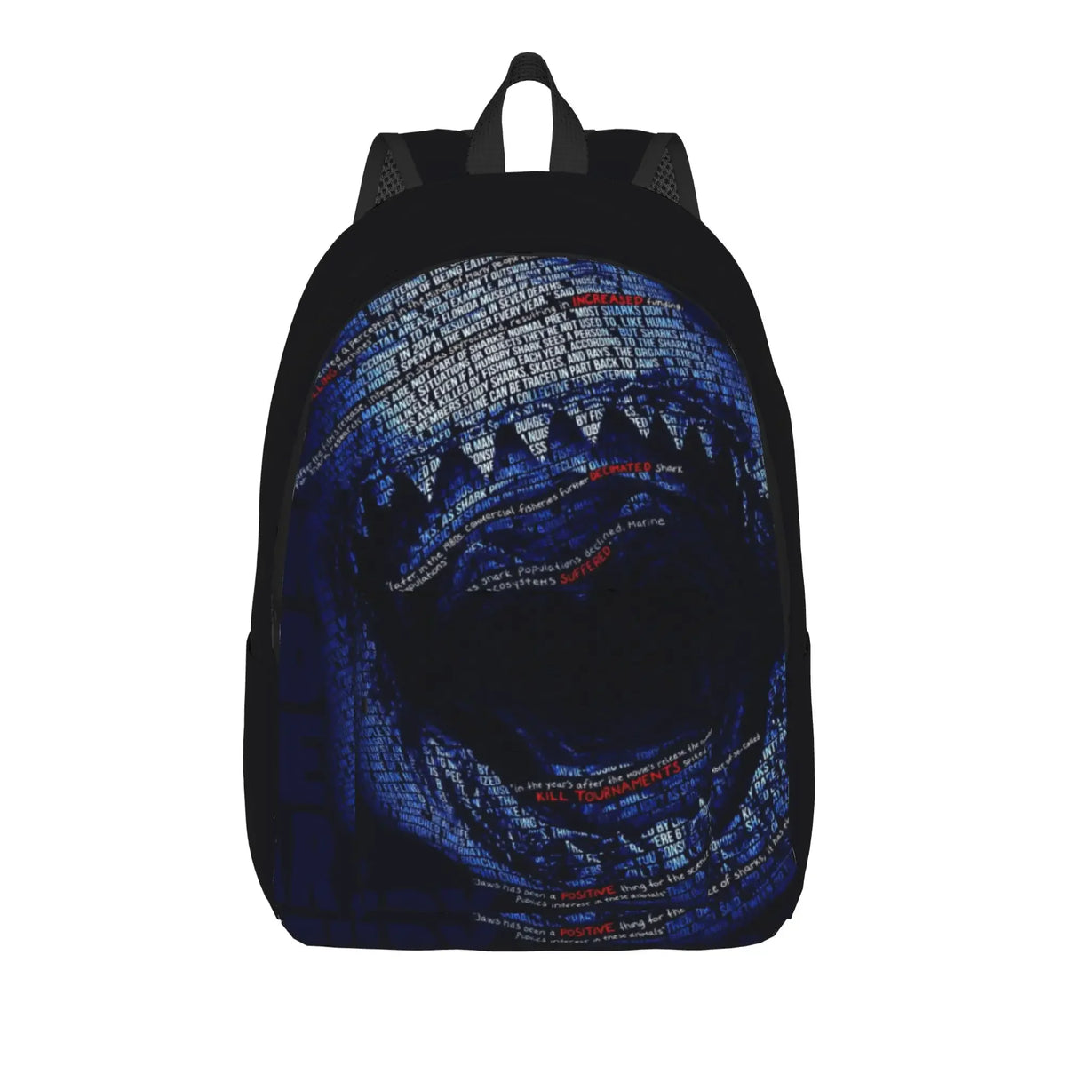 Jaw-Shark Classic Film Amity Island Backpack  Women Men Polyester Workout Backpacks Print Stylish School Bags Rucksack