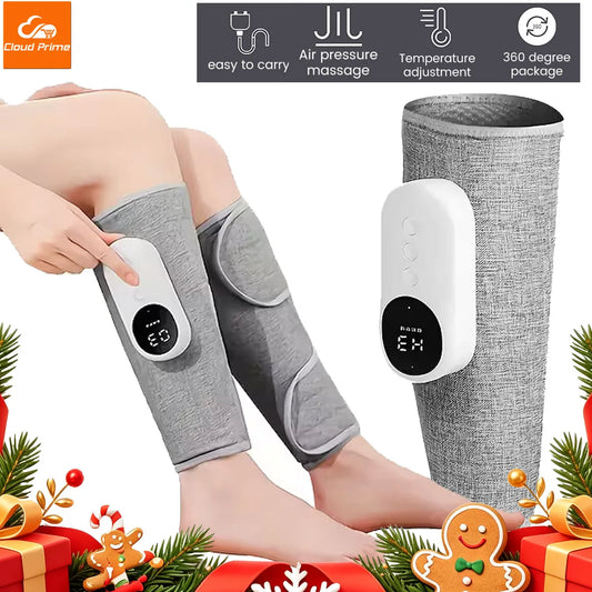 Cloud Prime Eletric Air Pressure Calf Massager 3 Level Airbag Compression Wireless Massage Foot Leg Muscle Blood Circulation Relieve Fatigue For Christmas And New Year Gifts