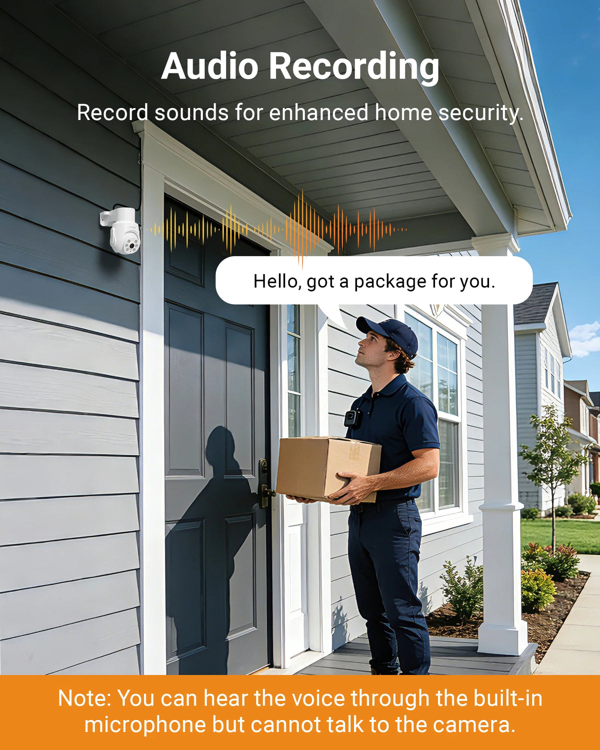 Anlapus 1080P Pan Tilt Wired Security Cameras 2MP Outdoor Indoor Home CCTV Camera Audio Monitoring Only Work with Anlapus 2MP/5MP/4K DVR Surveillance System