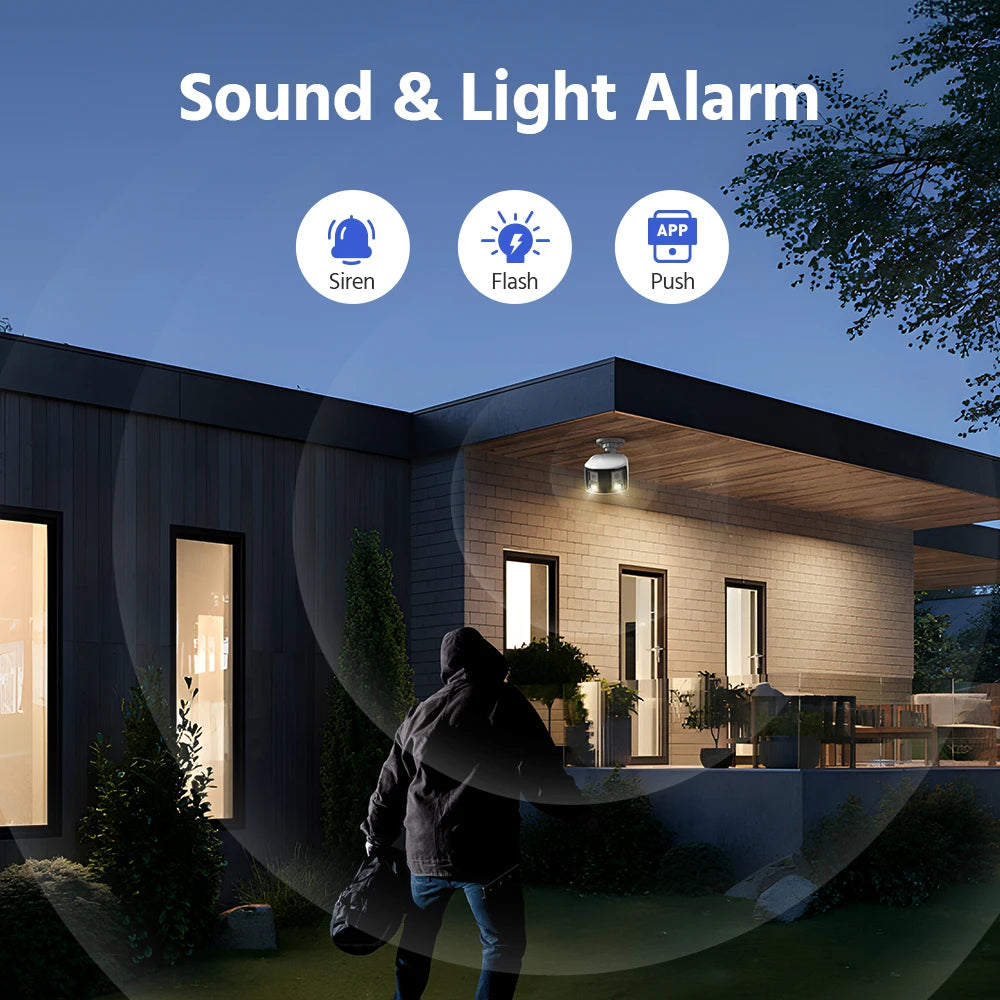 ANNKE 4K 8MP POE Surveillance Camera Dual Lens 180° outdoor poe camera Color Night Vision CCTV Video Security Camera
