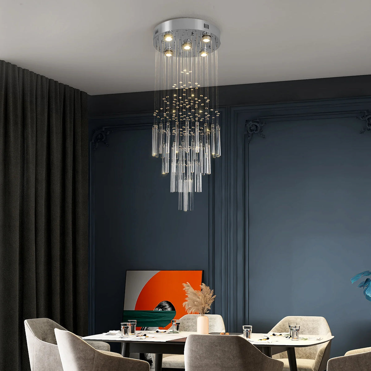 GreeLustr Crystal Ceiling Chandelier Luxury Home Decor Living Room Bedroom  Pendant Lights Lustre Lighting Fixture Ceiling Lamps