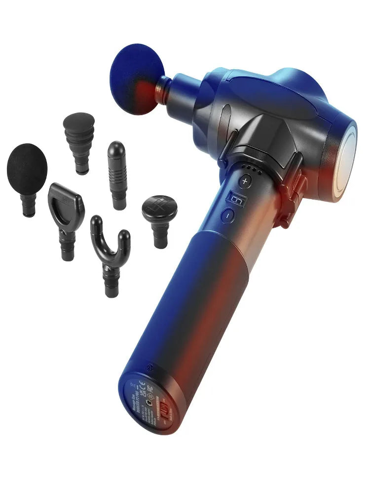 Massage Gun Deep Tissue with 9 Speed Levels & 6 Massage Heads, 24V 2500mAh Batteries, Percussion Muscle Massager for Athletes, Handheld Electric Massage Gun for Pain Relief, Muscle Relaxation