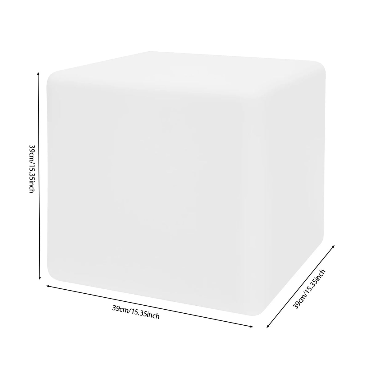 Rechargeable Square Stool Light 16 Colors LED Cube Light with Remote Control RGBW 4 Brightness Modes for Party Home Bar
