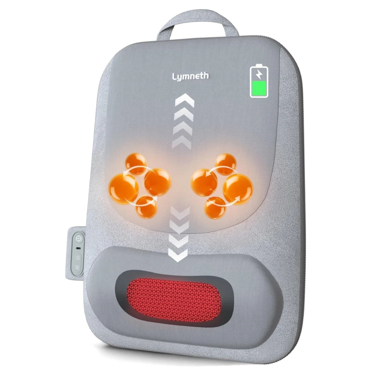 Cordless Back Massager with Heat, Up and Down Rolling Massage & Heated Lower Back, 4D Shiatsu Back Massager