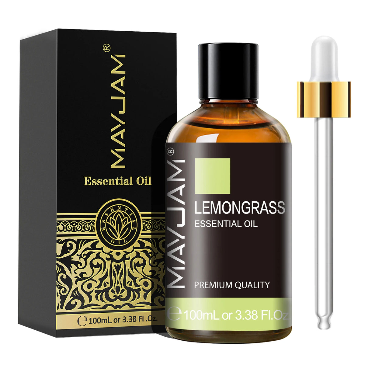MAYJAM 100ML Natural Essentials Oils for Aromatherapy, Making Fragrance Soap and Candle, Massage and Skin Care & Hair Care-3.38 Fl Oz Pure Lavender Sandalwood Citronella Helichrysum Lemon Eucalyptus Oregano Spearmint Sweet Or