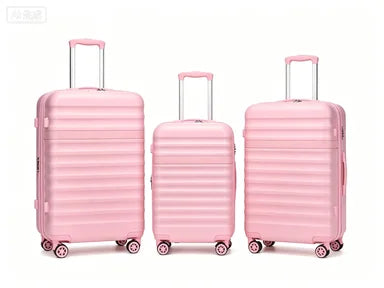 KONO 3 Piece ABS Hardside Luggage Set, 20/24/28 Inch Family Travel Suitcases, Quiet 360° Spinner Wheels, Adjustable 3-Stage Aluminum Telescopic Handle, Impact Resistant Expandable Luggage with 2-Year Warranty