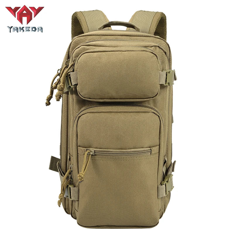 YAKEDA Tactical Backpack Large Capacity Molle Military Backpack Waterproof Assault Pack Outdoor Hiking Traveling Rucksack