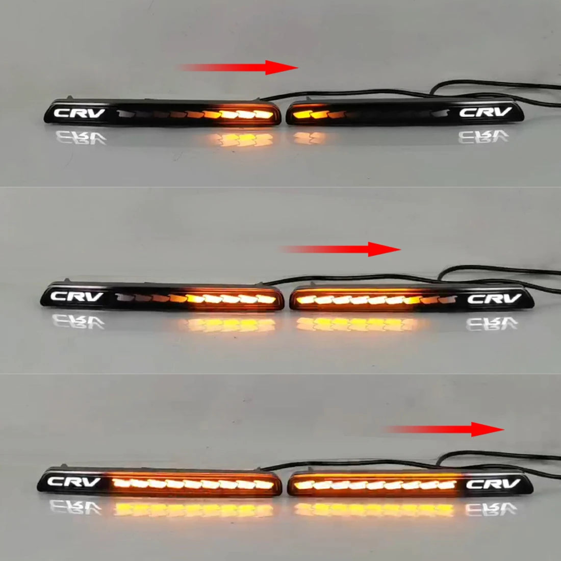 2x Rear Bumper Reflector LED Signal Light For Honda CRV 2023-2025 Car Dynamic Turn Signal Brake Warning Lamp Rear Fog Indicators Lamp