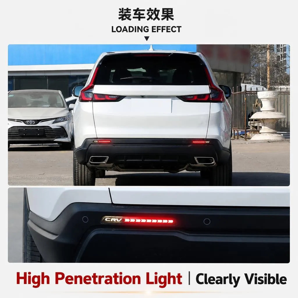 2x Rear Bumper Reflector LED Signal Light For Honda CRV 2023-2025 Car Dynamic Turn Signal Brake Warning Lamp Rear Fog Indicators Lamp