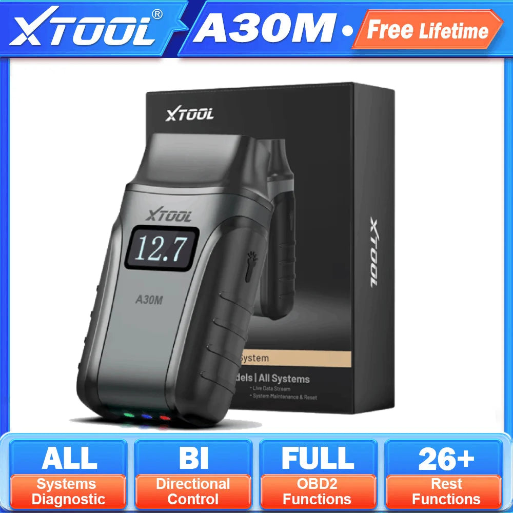 XTOOL Anyscan A30M V2.0 All System Car Diagnostic Tools Bluetooth OBD2 Scanner Active Test 26+ Reset All Functions Lifetime Free