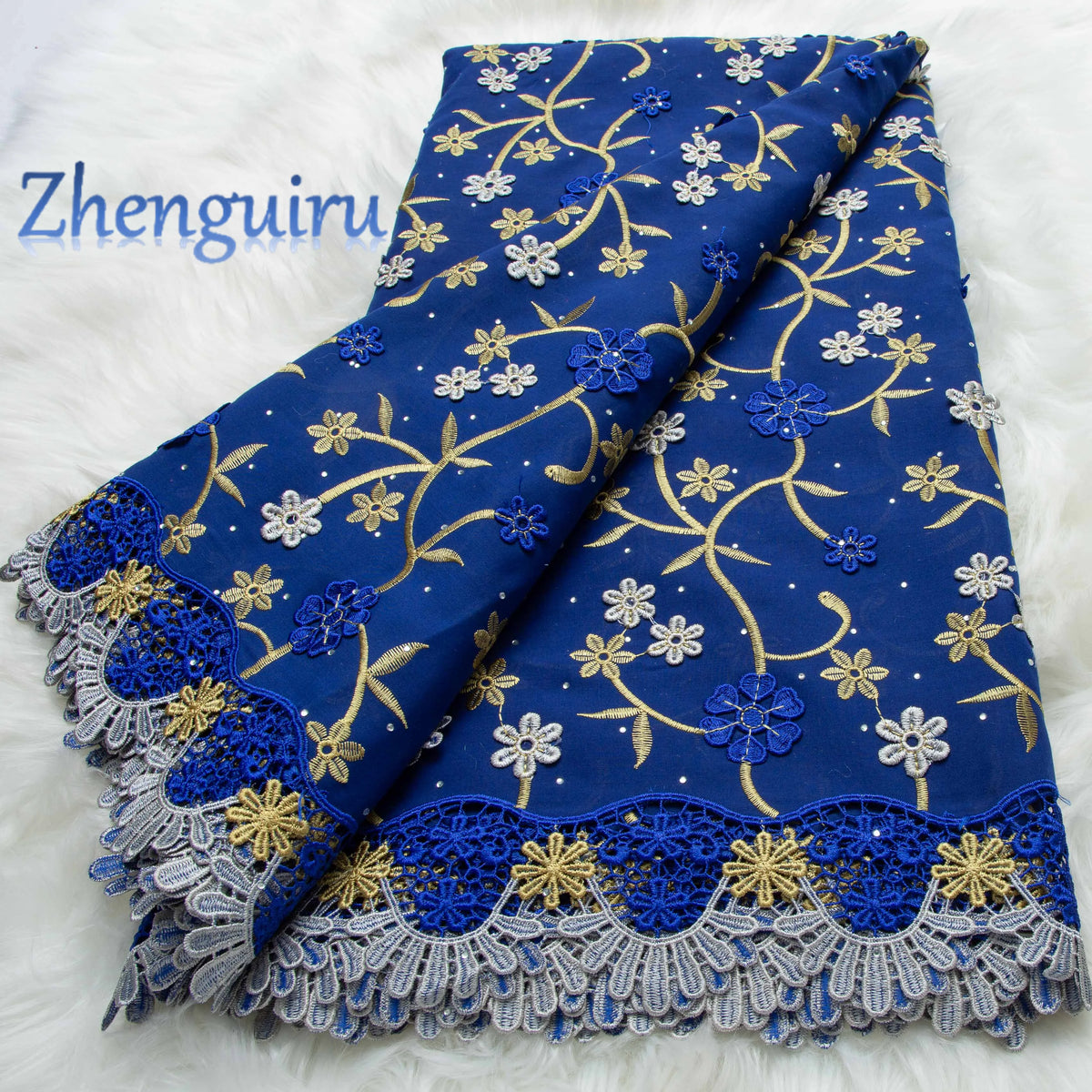 African Cotton Lace Fabric 2026 Swiss Voile Lace Elegant Nigerian 3D Embroidery Cotton Lace 5 Yards for Women Dresses Sew 4717