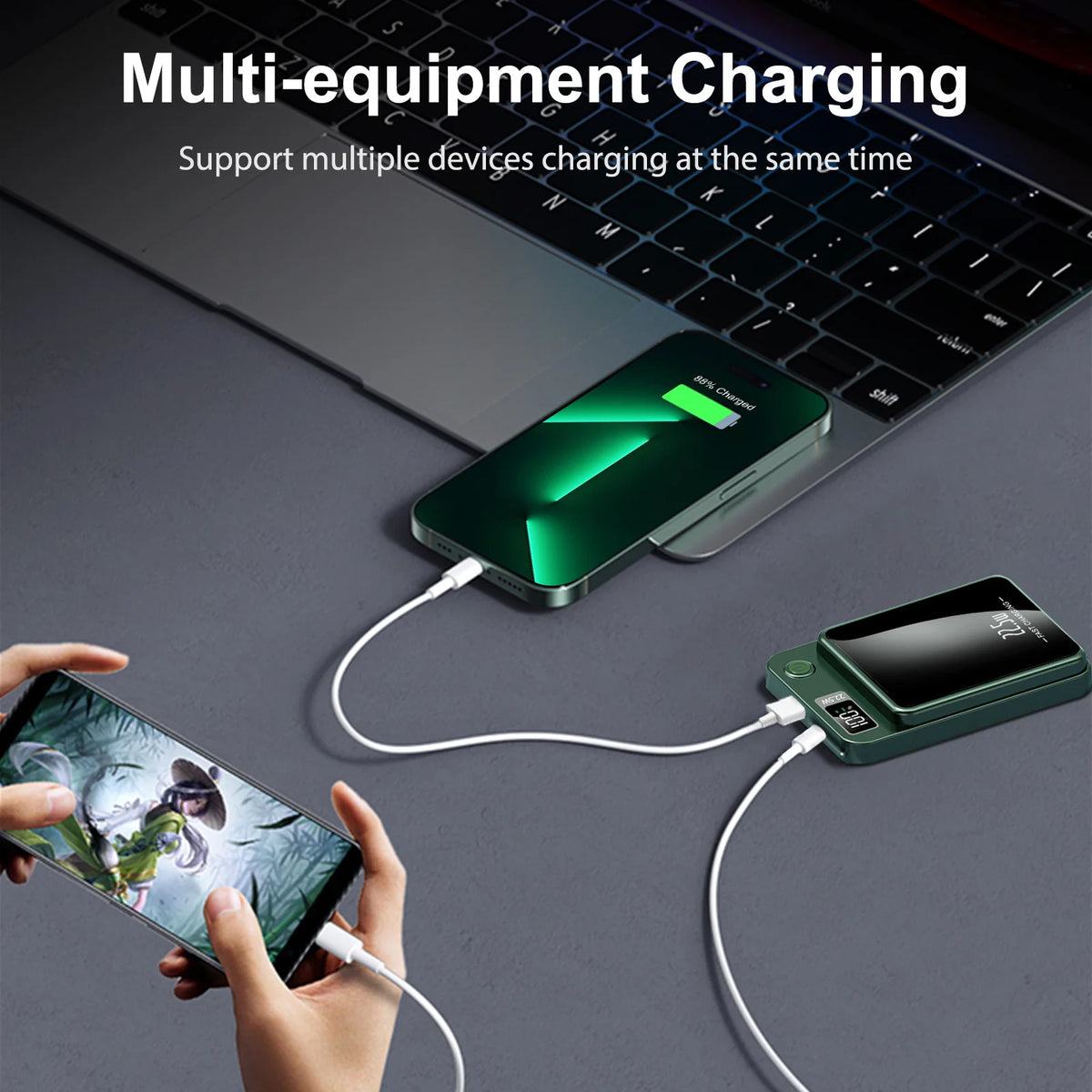 Magnetic Wireless Power Bank With Fast Charging LED Display