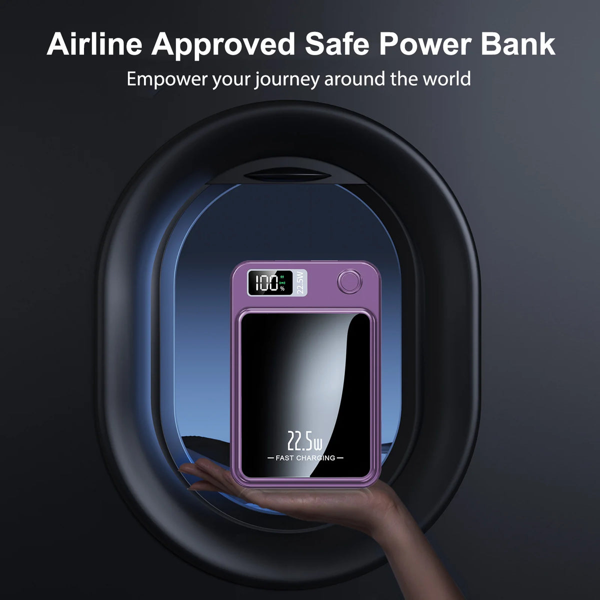 Magnetic Wireless Power Bank With Fast Charging LED Display