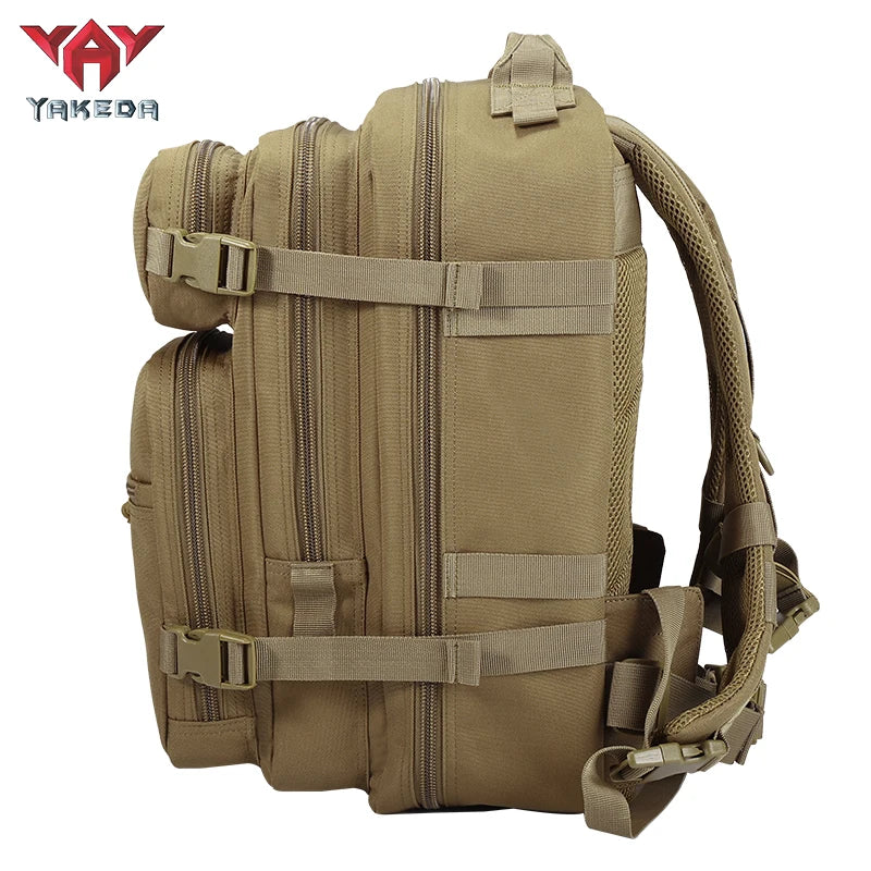 YAKEDA Tactical Backpack Large Capacity Molle Military Backpack Waterproof Assault Pack Outdoor Hiking Traveling Rucksack
