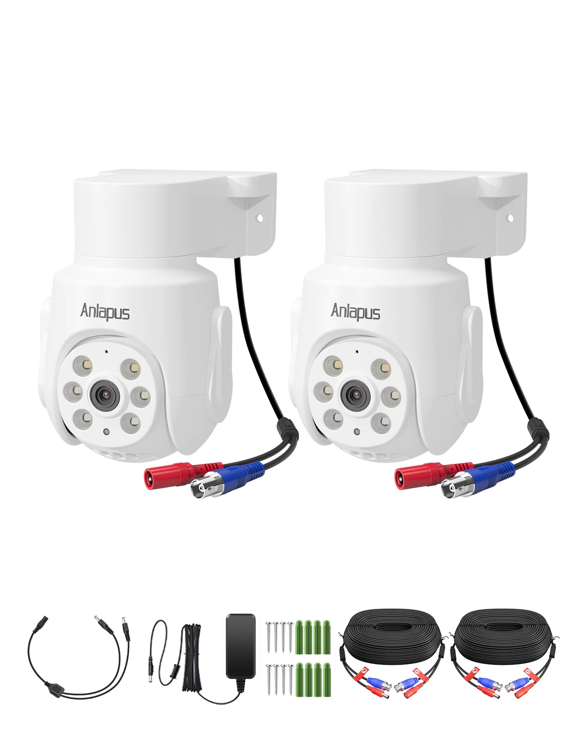 Anlapus 1080P Pan Tilt Wired Security Cameras 2MP Outdoor Indoor Home CCTV Camera Audio Monitoring Only Work with Anlapus 2MP/5MP/4K DVR Surveillance System
