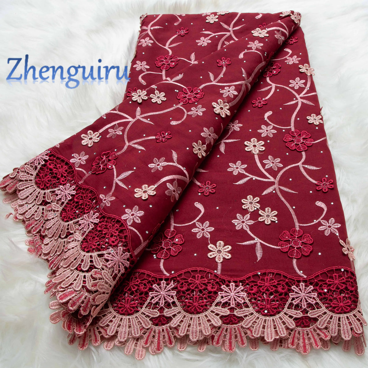 African Cotton Lace Fabric 2026 Swiss Voile Lace Elegant Nigerian 3D Embroidery Cotton Lace 5 Yards for Women Dresses Sew 4717