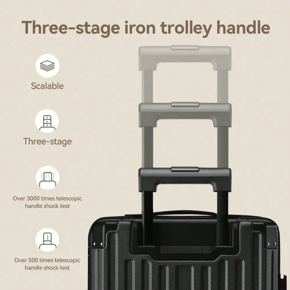 20 Inch Lightweight Carry On Luggage, Hard-Shell Trolley Box TSA Lock Airline Approved ,Detachable Wheels, Reinforced Metal Corner Guards Short Trip