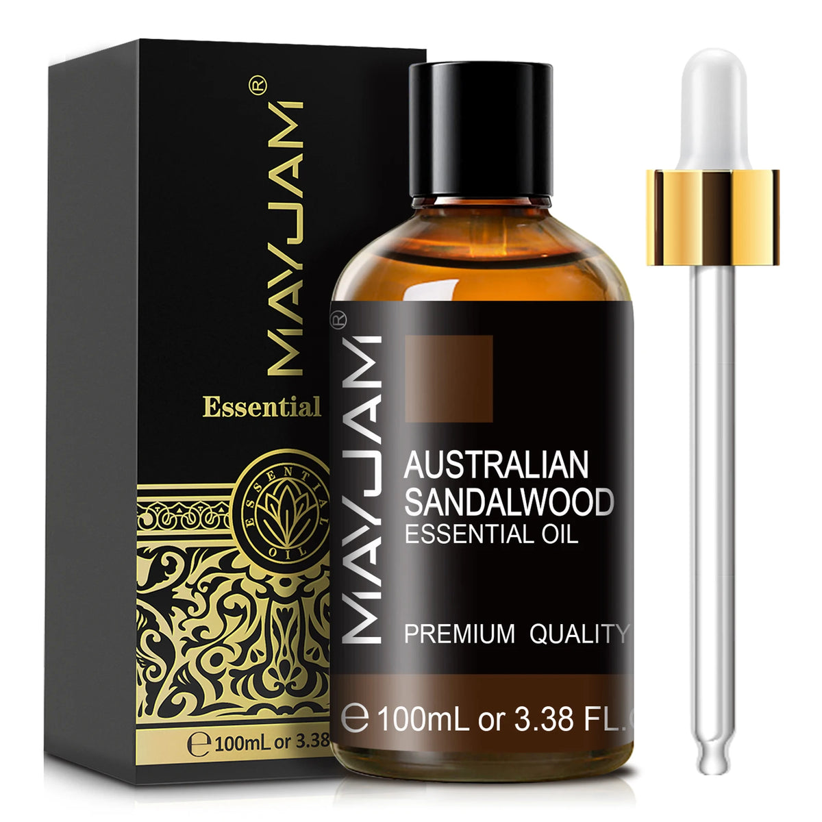 MAYJAM 100ML Natural Essentials Oils for Aromatherapy, Making Fragrance Soap and Candle, Massage and Skin Care & Hair Care-3.38 Fl Oz Pure Lavender Sandalwood Citronella Helichrysum Lemon Eucalyptus Oregano Spearmint Sweet Or