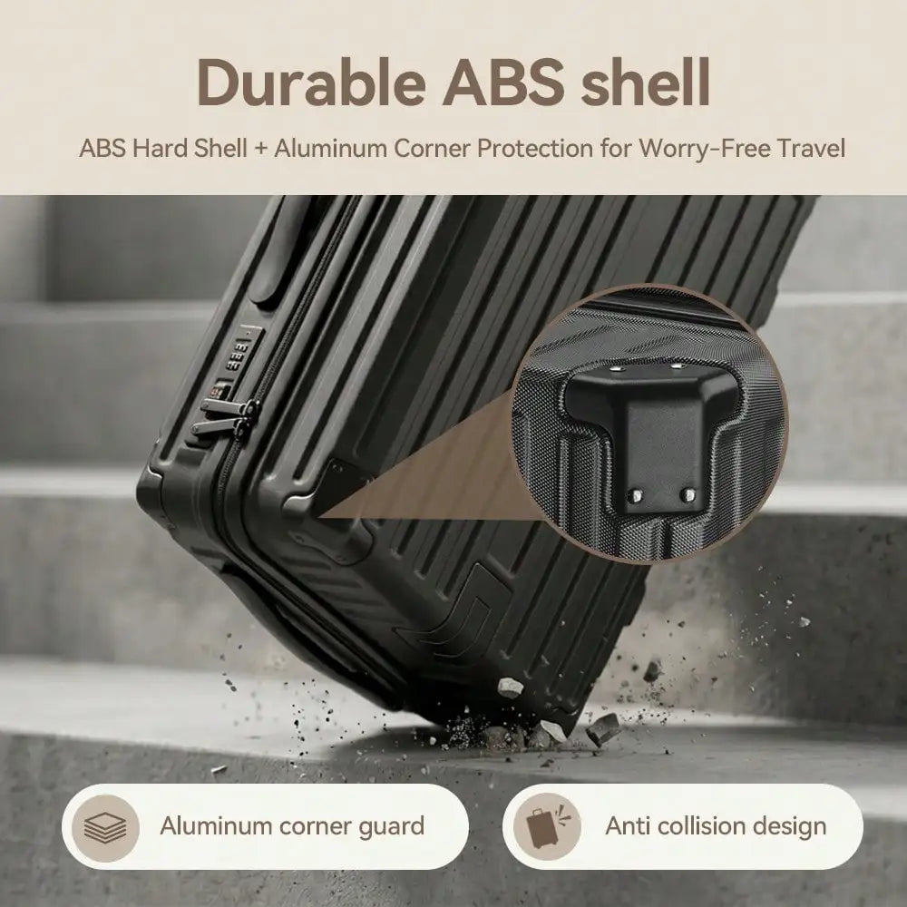 20 Inch Lightweight Carry On Luggage, Hard-Shell Trolley Box TSA Lock Airline Approved ,Detachable Wheels, Reinforced Metal Corner Guards Short Trip